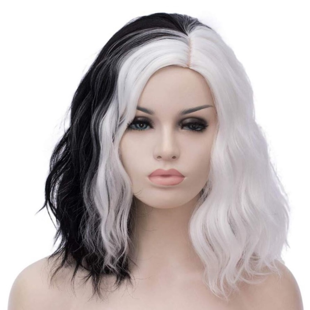 Cruella D. SHORT ⚫️⚪️BLACK & WHITE Wig
